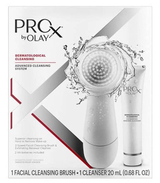 Máy rửa mặt Olay ProX Advanced Cleansing System with Facial Brush, White