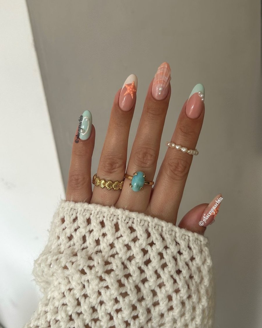 Màu sáng của kiểu nail này sẽ giúp đôi tay bạn trông rạng rỡ hơn.