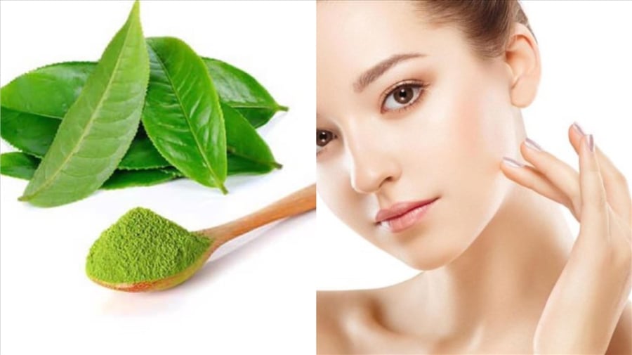 Mặt nạ bột trà xanh nguyên chất giúp tẩy da chết, làm mờ vết thâm nám, ngăn ngừa mụn, giúp da sáng màu.