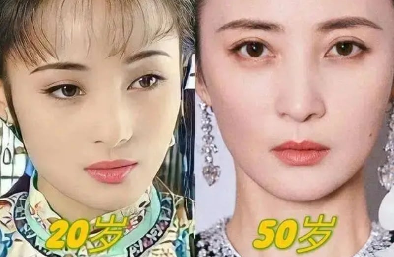 Ở độ tuổi 20 hay khi U50, Tưởng Cần Cần dường như không có sự thay đổi nhan sắc quá nhiều.