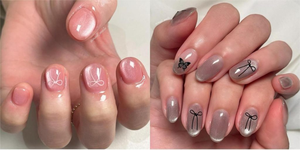 Mắt mèo - nail vẽ họa tiết
