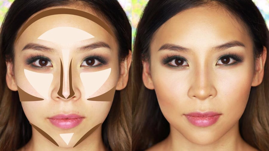 Tạo khối được nhiều chị em coi là bước quyết định giúp gương mặt nổi bật.