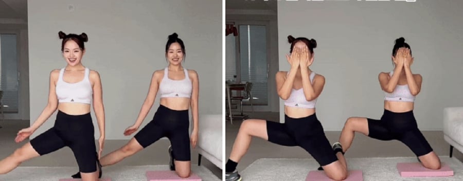 Khi thực hiện, đầu tiên bạn cần quỳ gối sao cho độ rộng ngang bằng vai, duỗi chân sang bên 1 bên và gập duỗi 50 lần/set.