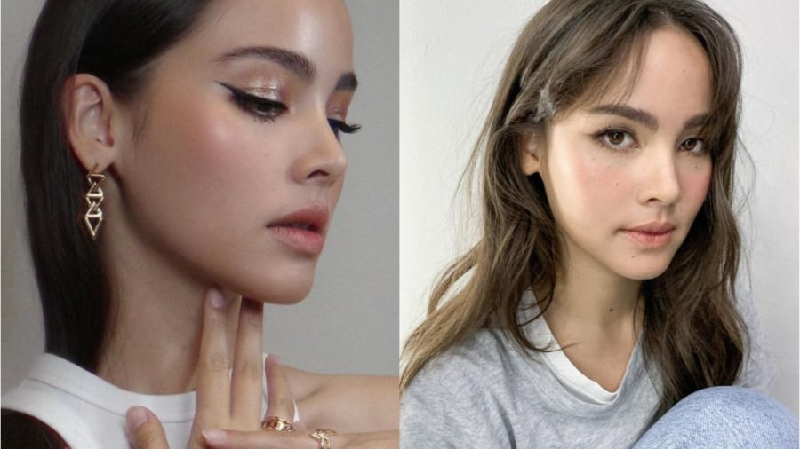 Chân mày cánh cung sắc nét không khiến vẻ ngoài bị “dừ” mà còn giúp mặt nhìn gọn gàng hơn.