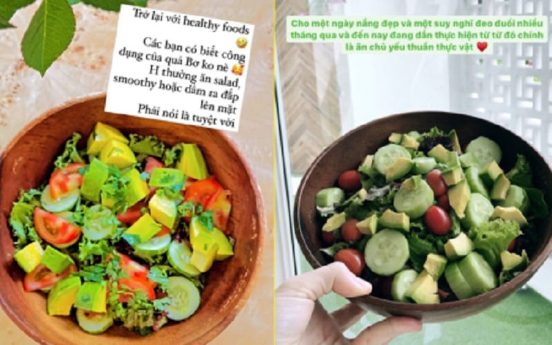 Cô thường ăn bơ kèm với 1 lát bánh mỳ hoặc những món ăn đi kèm như trứng, rau xanh