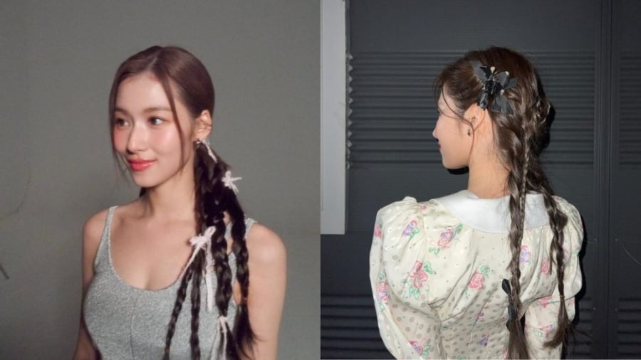 Kiểu thắt bím đơn quen thuộc, bạn có thể làm mới diện mạo bằng cách kết hợp các lọn tóc tết với kỹ thuật và độ dày khác nhau.