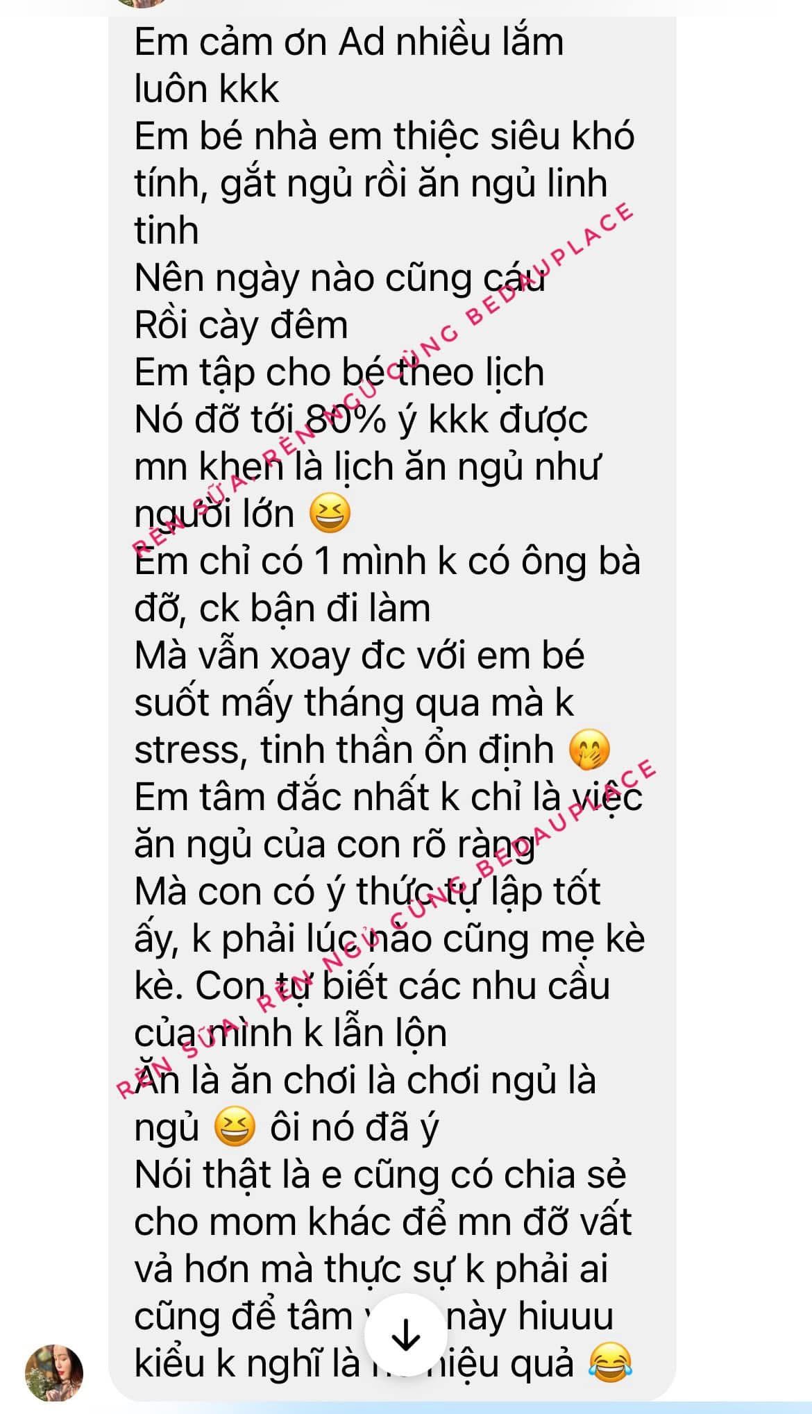 Feedback Giáo trình Rèn Sữa, Rèn Ngủ, Rèn Ăn dặm