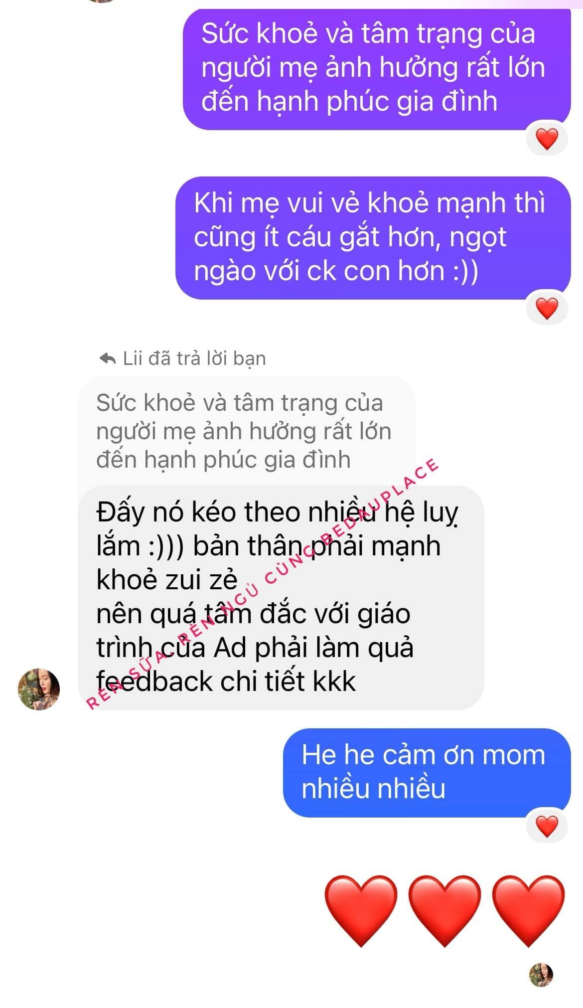 Feedback Giáo trình Rèn Sữa, Rèn Ngủ, Rèn Ăn dặm