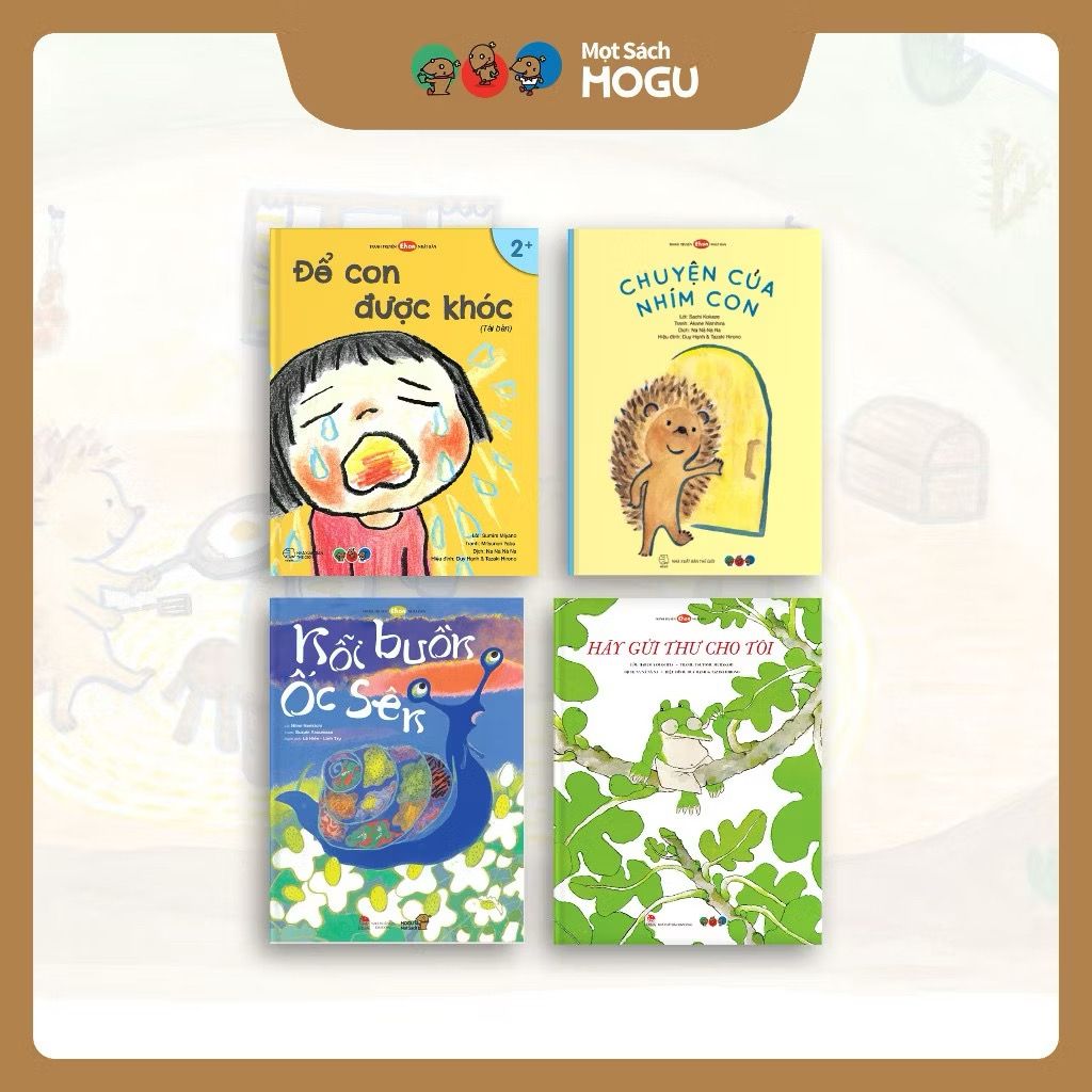 Bộ sách Ehon Để con được khóc - Sách rèn EQ cảm xúc cho bé