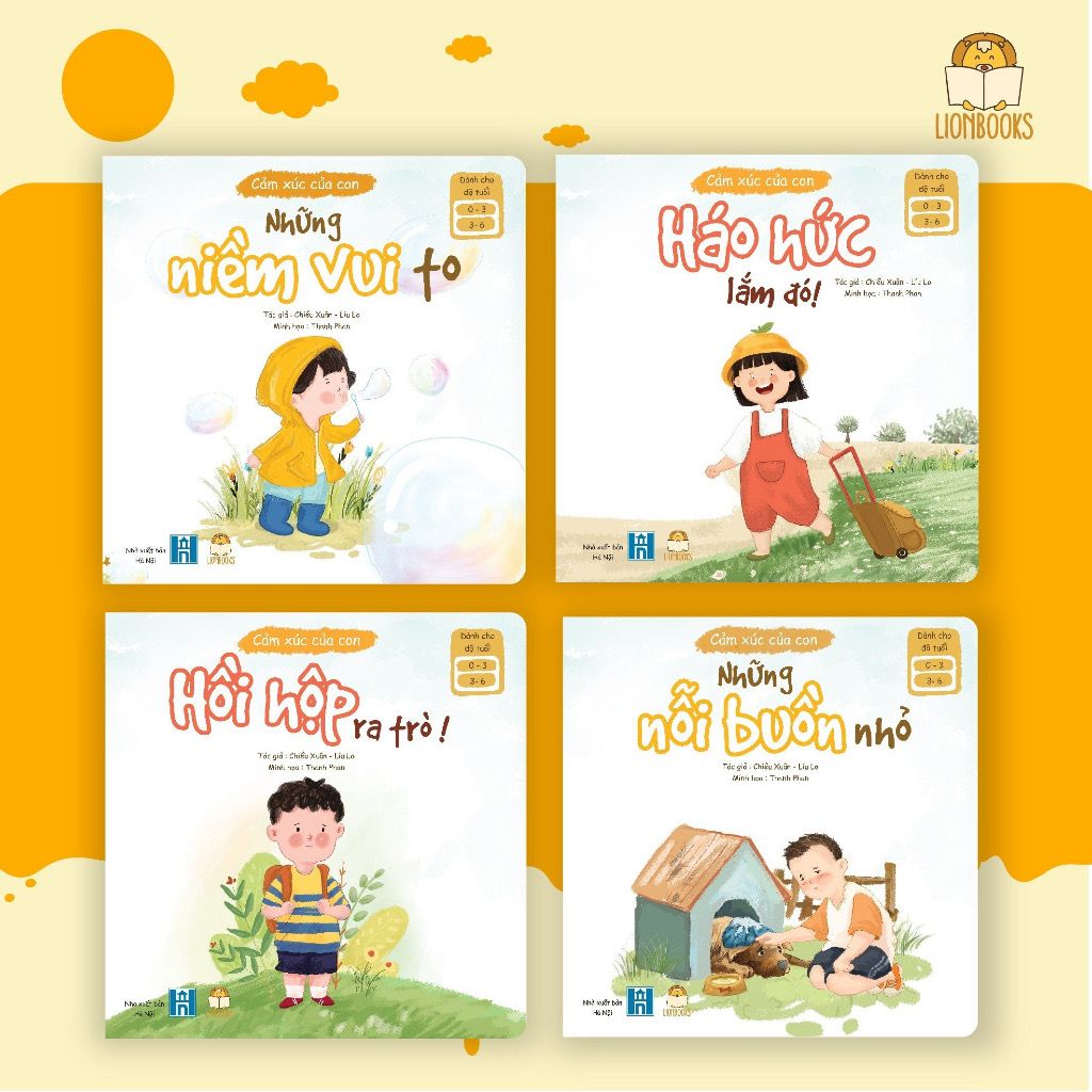 Bộ sách Cảm xúc của con - Sách rèn EQ cảm xúc cho bé
