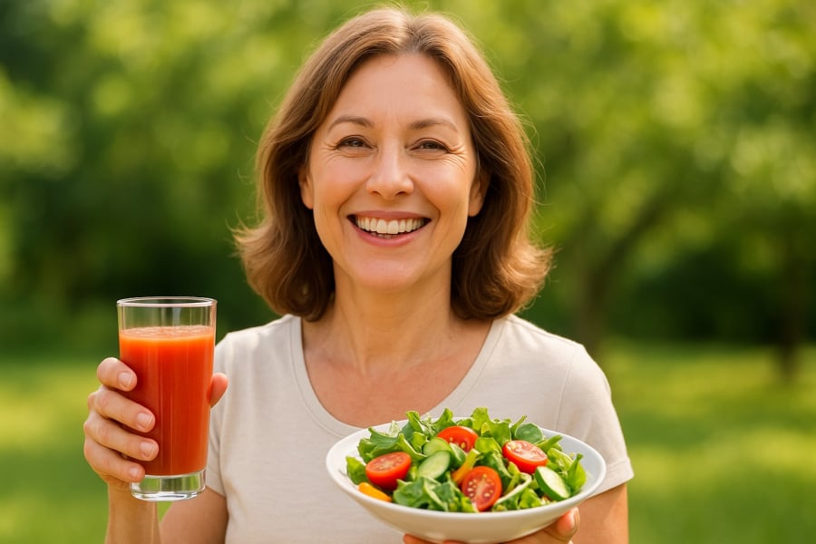 Cà chua là nguồn cung cấp Lycopene – chất chống oxy hóa cực mạnh giúp bảo vệ da trước ánh nắng