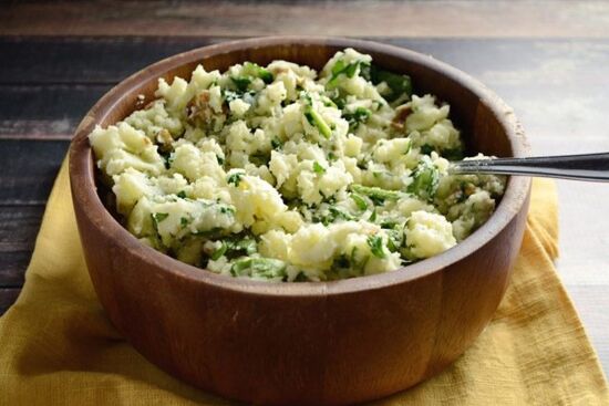 Salad rau cải bó xôi khoai tây