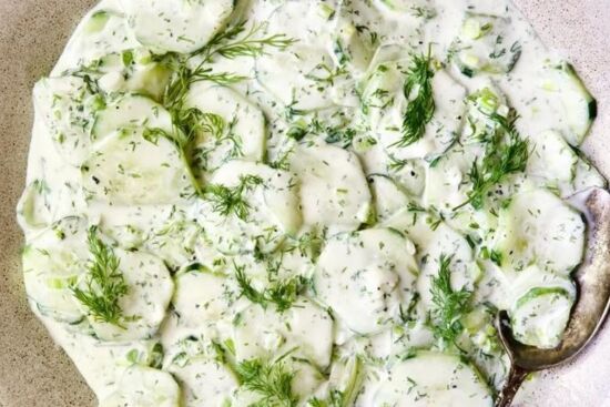 Salad khoai sọ dưa chuột sữa chua