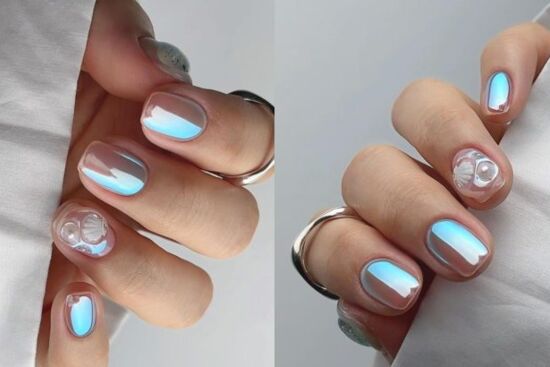 Glass Nails – mẫu nail đẹp như ánh thủy tinh “nổi danh” tại xứ sở Kim Chi