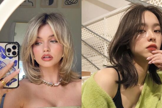 Tóc ngang xương quai xanh kết hợp với 4 kiểu mái này vô cùng quyến rũ và phong cách