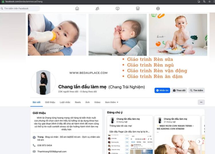 Fanpage “Lần đầu làm mẹ” bị chiếm quyền – đổi tên thành “Chang lần đầu làm mẹ” để giả mạo Bedauplace