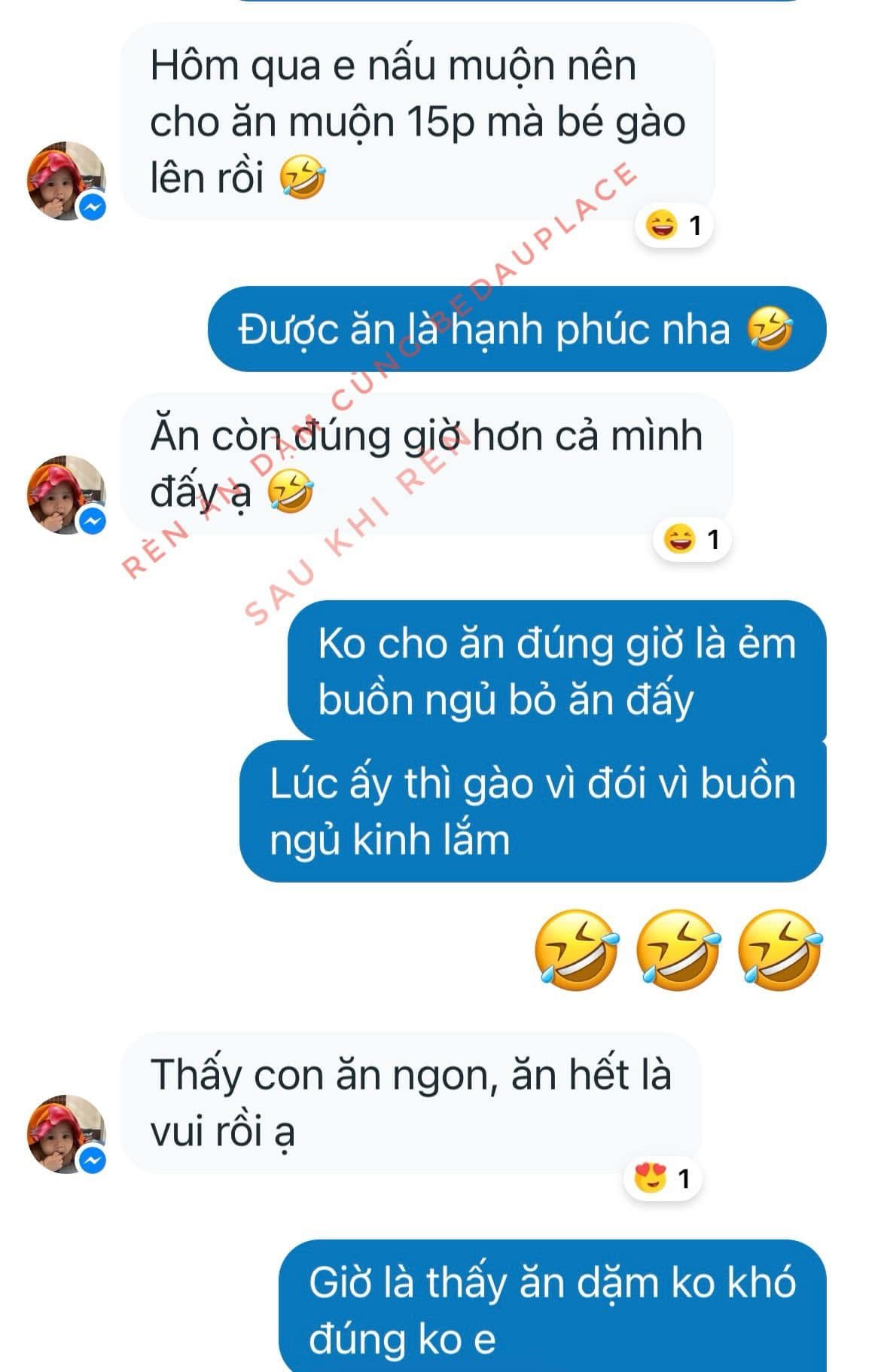 Bé ăn đúng giờ, hào hứng với bữa ăn, không biếng ăn