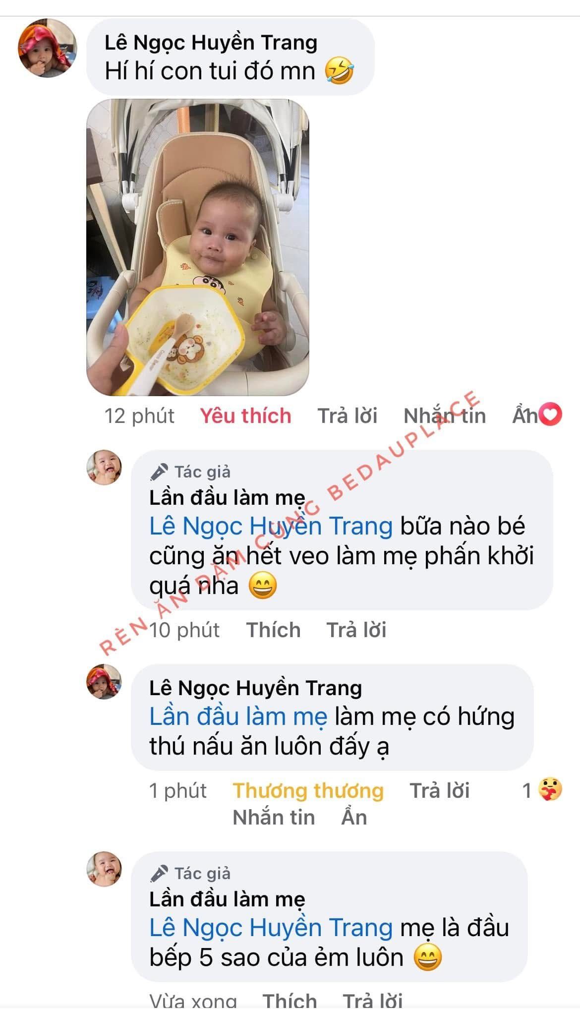 Bé ăn hết phần, mẹ hài lòng về hiệu quả rèn ăn dặm