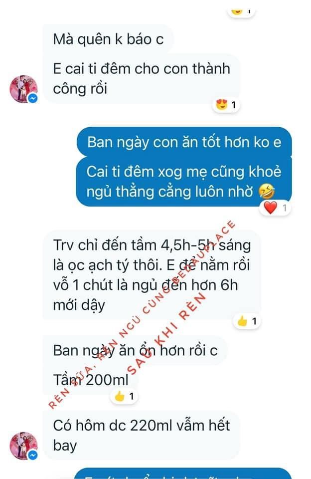 Feedback Giáo trình Rèn sữa giúp bé ăn ngon, giảm ọc sữa, cai sữa đêm